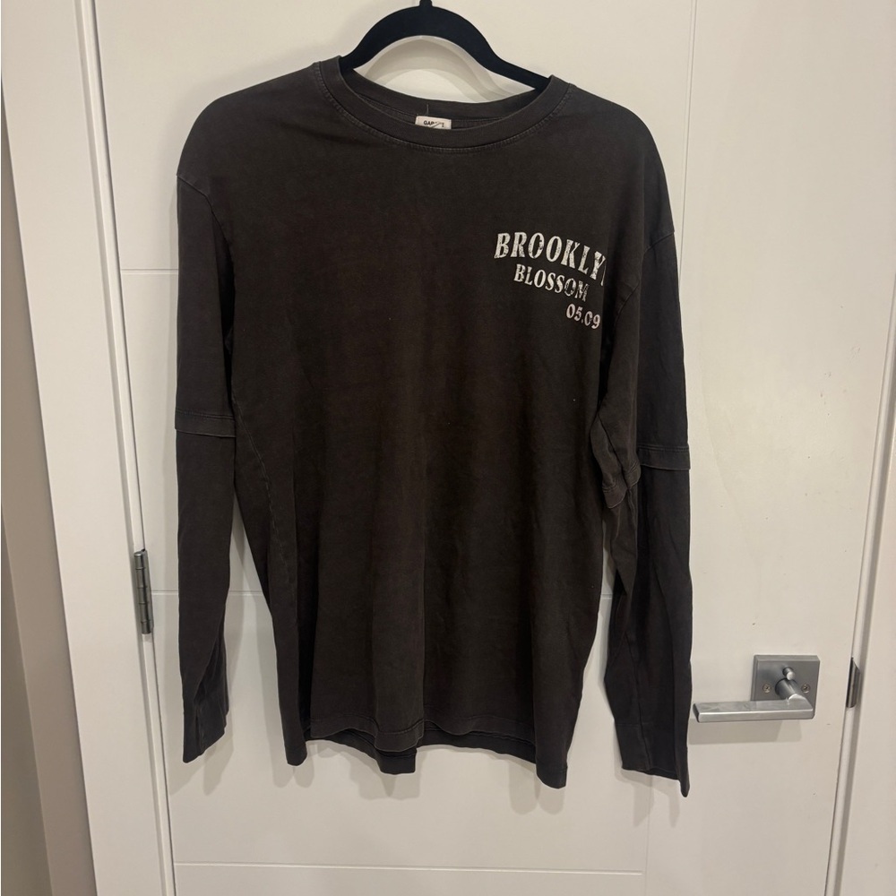 Garage Black 'Brooklyn Blossom' Long Sleeve Tee - Picture 1 of 7